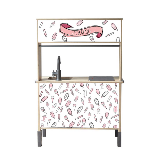 Pink Ice Cream Bar Sticker Set