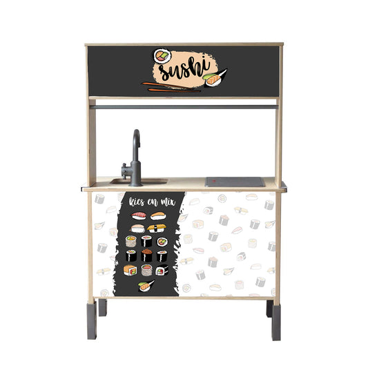 Een speelhoek vol smaak! De Sushi Bar sticker set is perfect voor DIY-ouders die van stijl én spel houden.